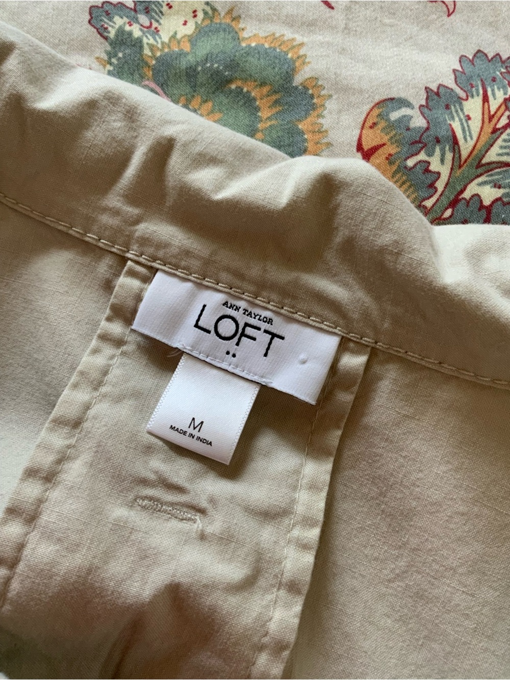 Ann Taylor LOFT Khaki Utility Trench Jacket with Contrast Buttons - Picture 5 of 7